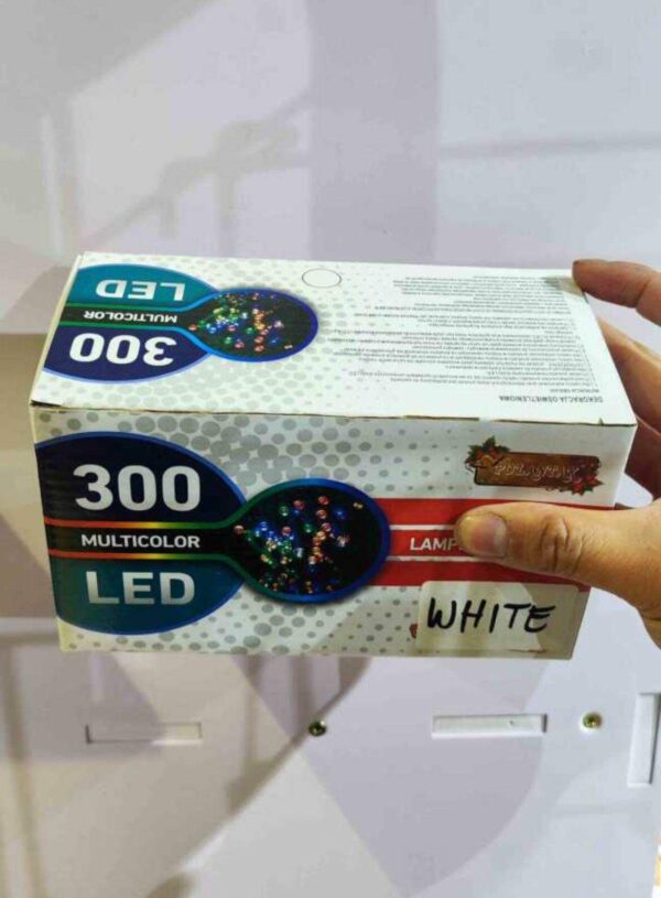 GIRLANDA ŚWIĄTECZNA 300LED CHOINKOWE-BIAŁY XMAS-80620 (30SZT/OP)