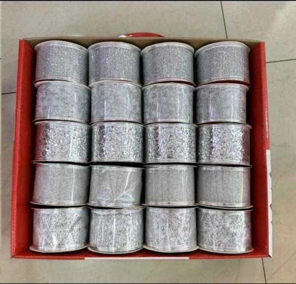 5CMX 2.7M TASMA SWIATECZNY SILVER (XMAS-6193) (X20_OPAKOWANIE) (X480_KARTON)