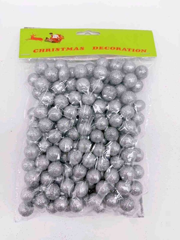 KULE STYROPIANE 2CM 20G SILVER (XMAS-6370-5) (X12_OPAKOWANIE) (X480_KARTON)