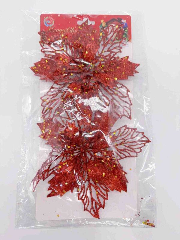 2 KWIAT 15 CM RED (XMAS-6483) (X12_OPAKOWANIE) (X240_KARTON)