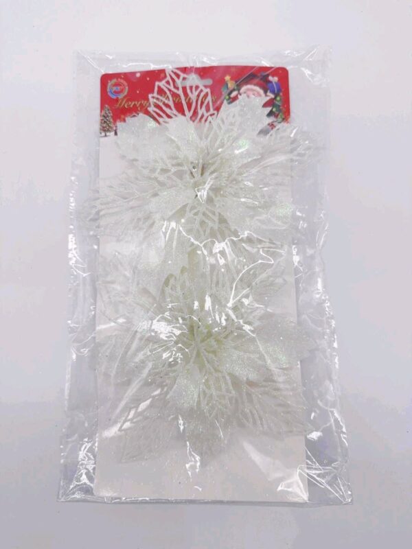 2 KWIAT 15 CM WHITE (XMAS-6484) (X12_OPAKOWANIE) (X240_KARTON)