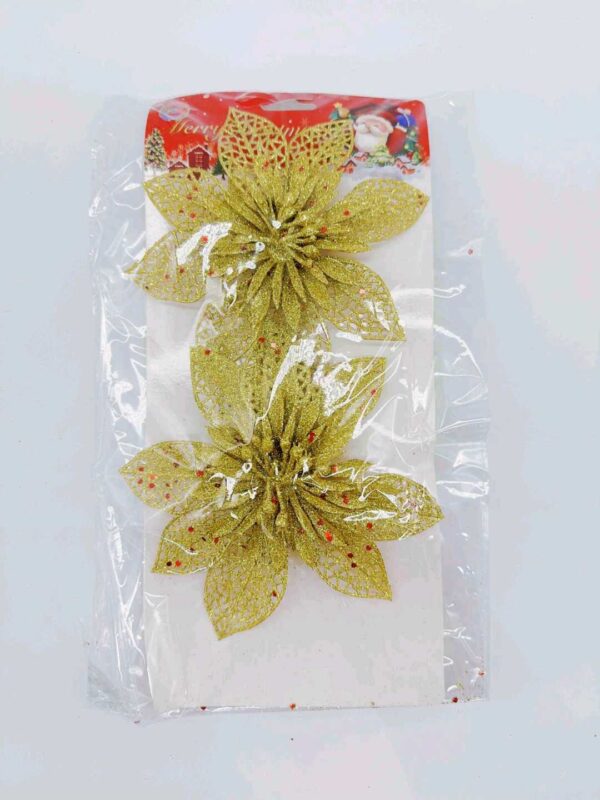 2 KWIAT 15CM GOLD (XMAS-6489) (X12_OPAKOWANIE) (X240_KARTON)