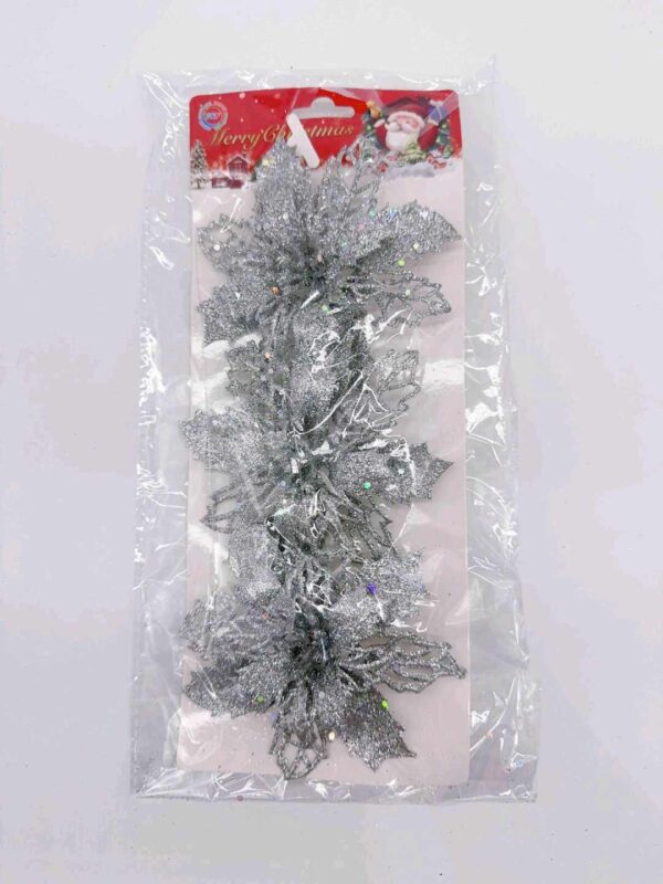 3 KWIAT 11CM SILVER (XMAS-6494) (X12_OPAKOWANIE) (X240_KARTON)