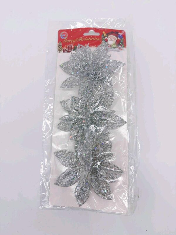 3 KWIAT 10CM SILVER (XMAS-6498) (X12_OPAKOWANIE) (X240_KARTON)