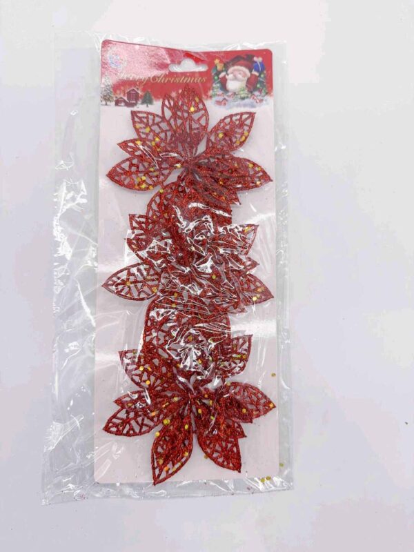 3 KWIAT 10CM RED (XMAS-6499) (X12_OPAKOWANIE) (X240_KARTON)