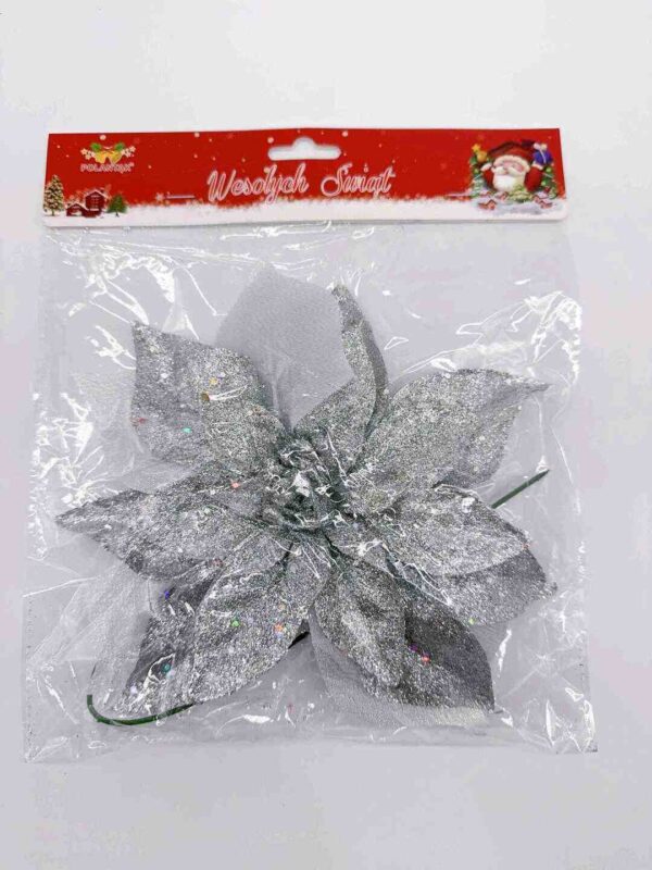 KWIAT 22CM SILVER (XMAS-6509) (X12_OPAKOWANIE) (X240_KARTON)