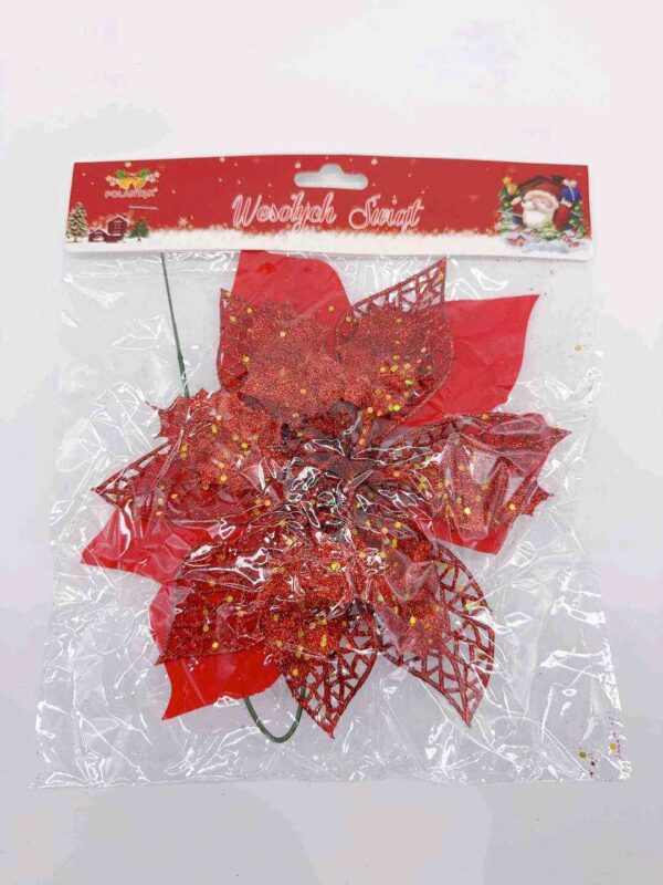 KWIAT 20CM RED (XMAS-6511) (X12_OPAKOWANIE) (X240_KARTON)