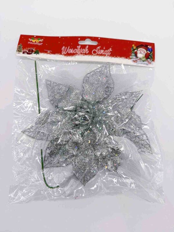 KWIAT 20CM SILVER (XMAS-6512) (X12_OPAKOWANIE) (X240_KARTON)