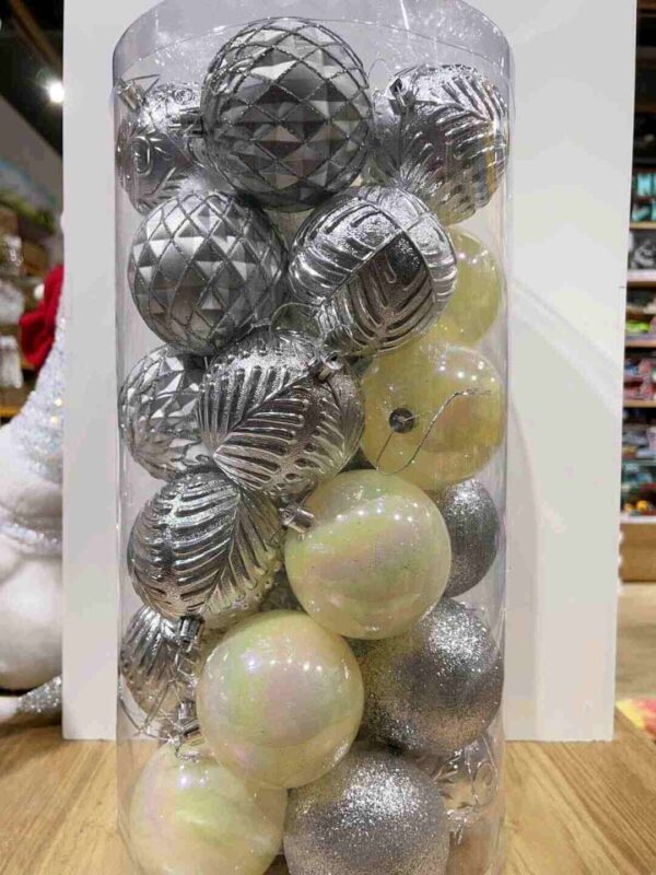 BOMBKI 8CM SILVER (XMAX-3757-3) (X1_OPAKOWANIE) (X12_KARTON)