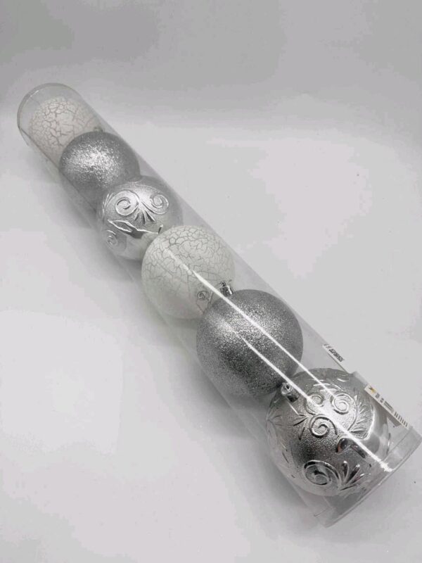 BOMBKI 10CM SILVER (XMAX-3772-3) (X5_OPAKOWANIE) (X30_KARTON)