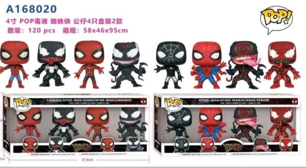 POP SPIDERMAN 4 SZT 2 MODEL (A168020) (X6_OPAKOWANIE) (X120_KARTON)